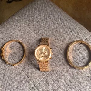 Rose gold mk watch and bracelet. Hardly ever worn